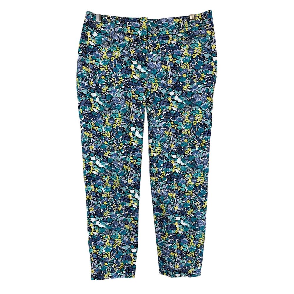 Ann Taylor Loft Marisa Multicolored Floral Cropped Pants Size 2